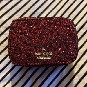 NWOT Kate Spade Glitter Jewelry Travel Case